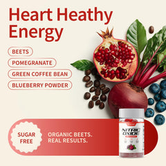 Snap Supplements Nitric Oxide Beet Root peach gummies for convenient daily energy.