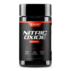 Snap Supplements Nitric Oxide Booster bottle for clean energy during workouts