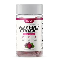 Snap Supplements Nitric Oxide Gummies label with beet root extract for circulation support
