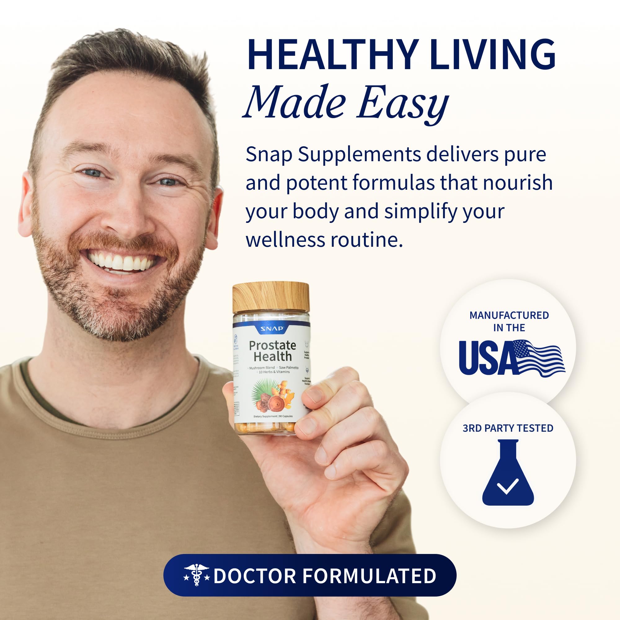 Snap Supplements Prostate Health plant-based DHT blocker for natural wellness