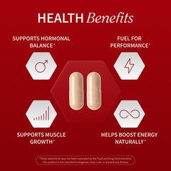 Snap Supplements Testosterone Booster bottle close-up emphasizes herbal synergy.