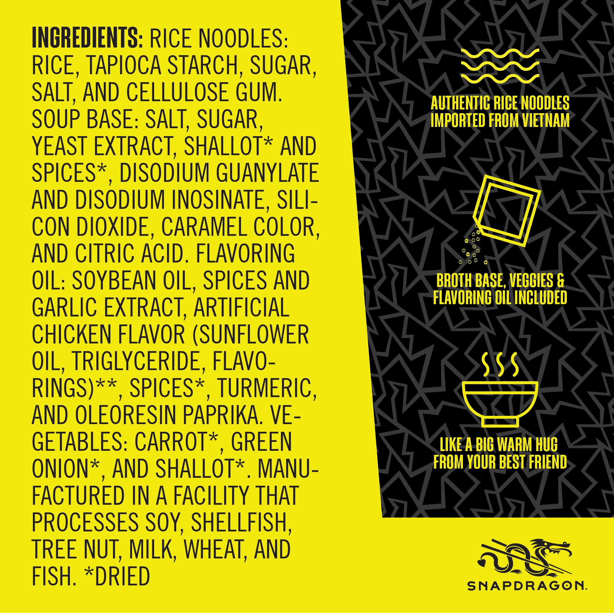 Snapdragon Chicken Pho broth base emphasizes rich umami flavor.
