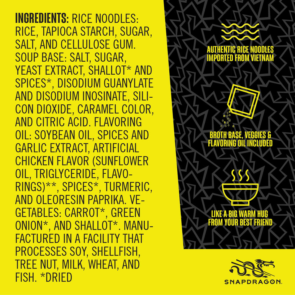 Snapdragon Chicken Pho broth base emphasizes rich umami flavor.