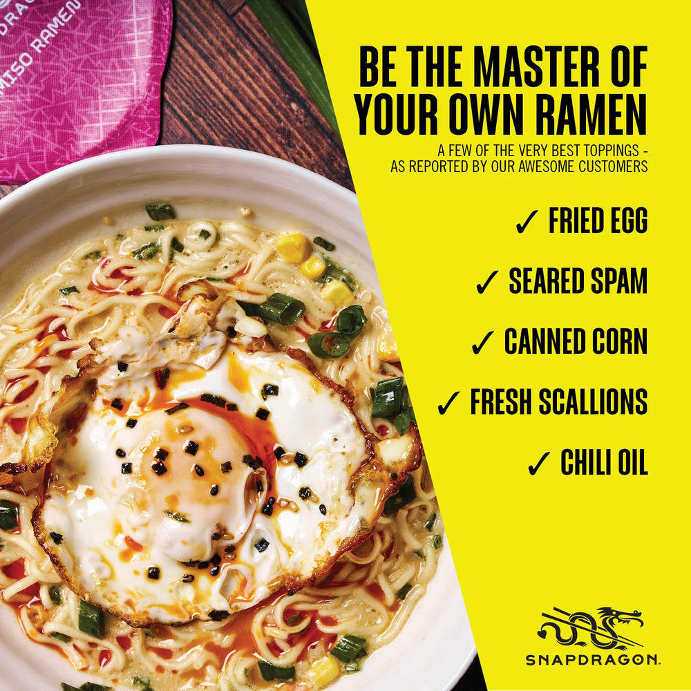 Snapdragon Miso Ramen Cup Noodles springy noodles soaking up rich broth.