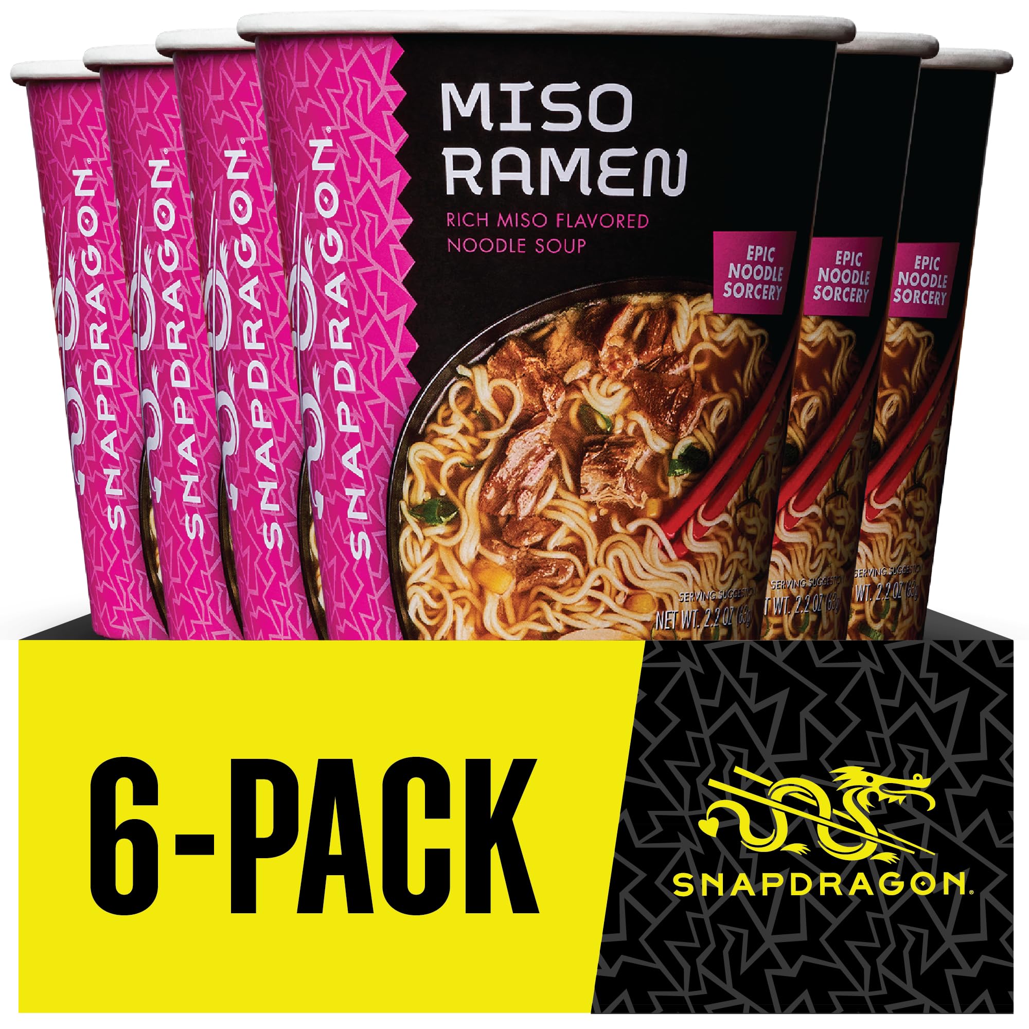 Snapdragon Miso Ramen six-pack keeps convenient snacking options on hand.