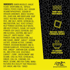 Snapdragon Miso Ramen Cup Noodles dried vegetables add color and texture.