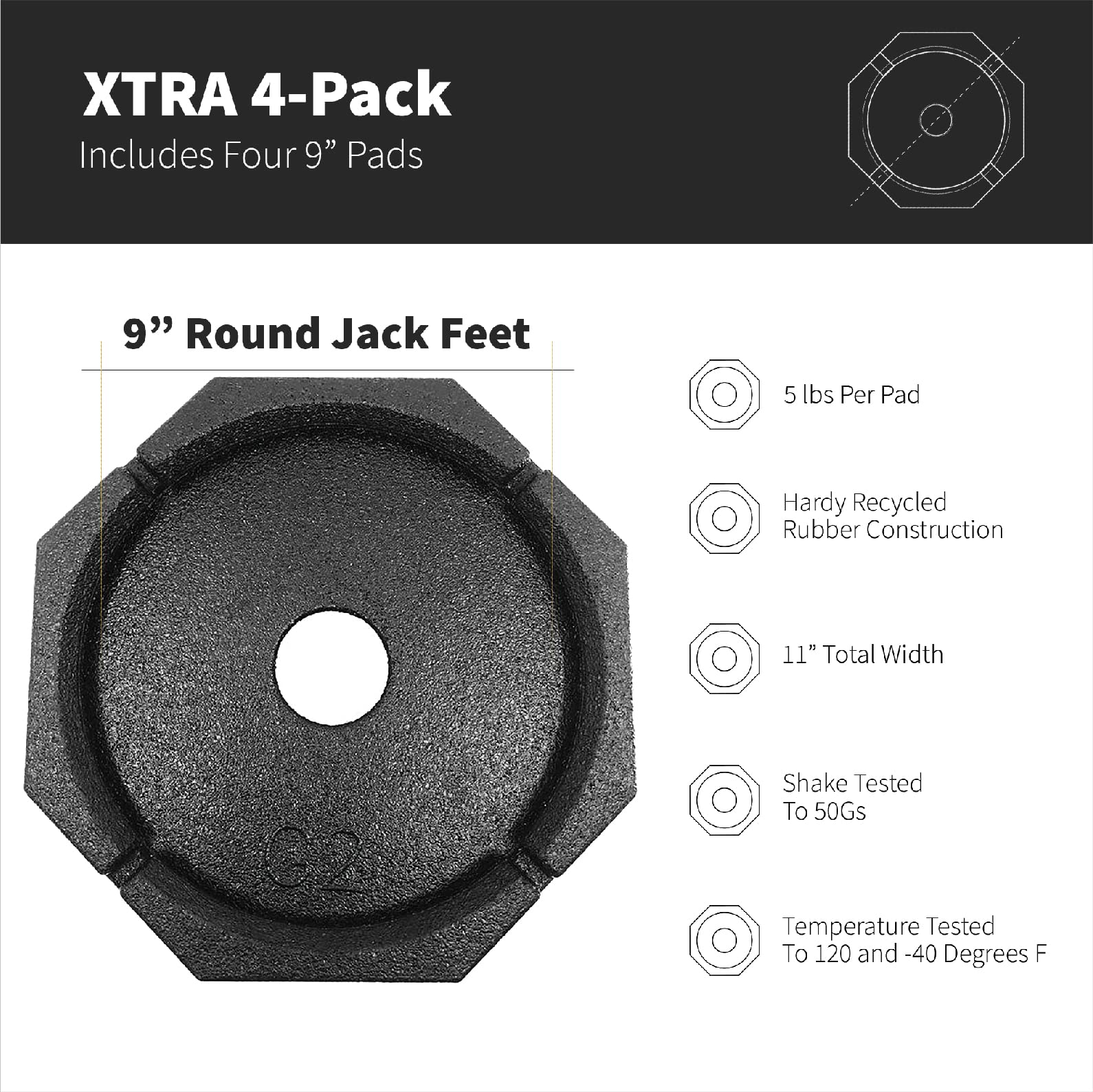 SnapPad XTRA larger footprint boosts stability on gravel and uneven terrain