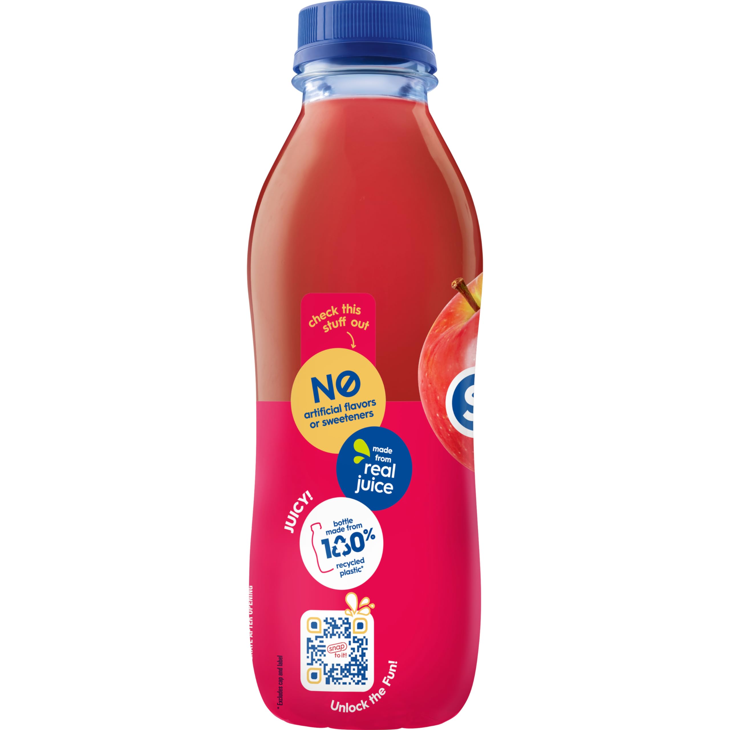 Snapple Fruit Punch label close-up highlighting 10% real juice content.