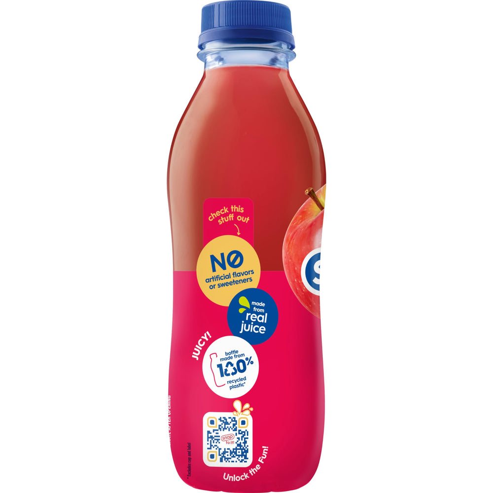 Snapple Fruit Punch label close-up highlighting 10% real juice content.