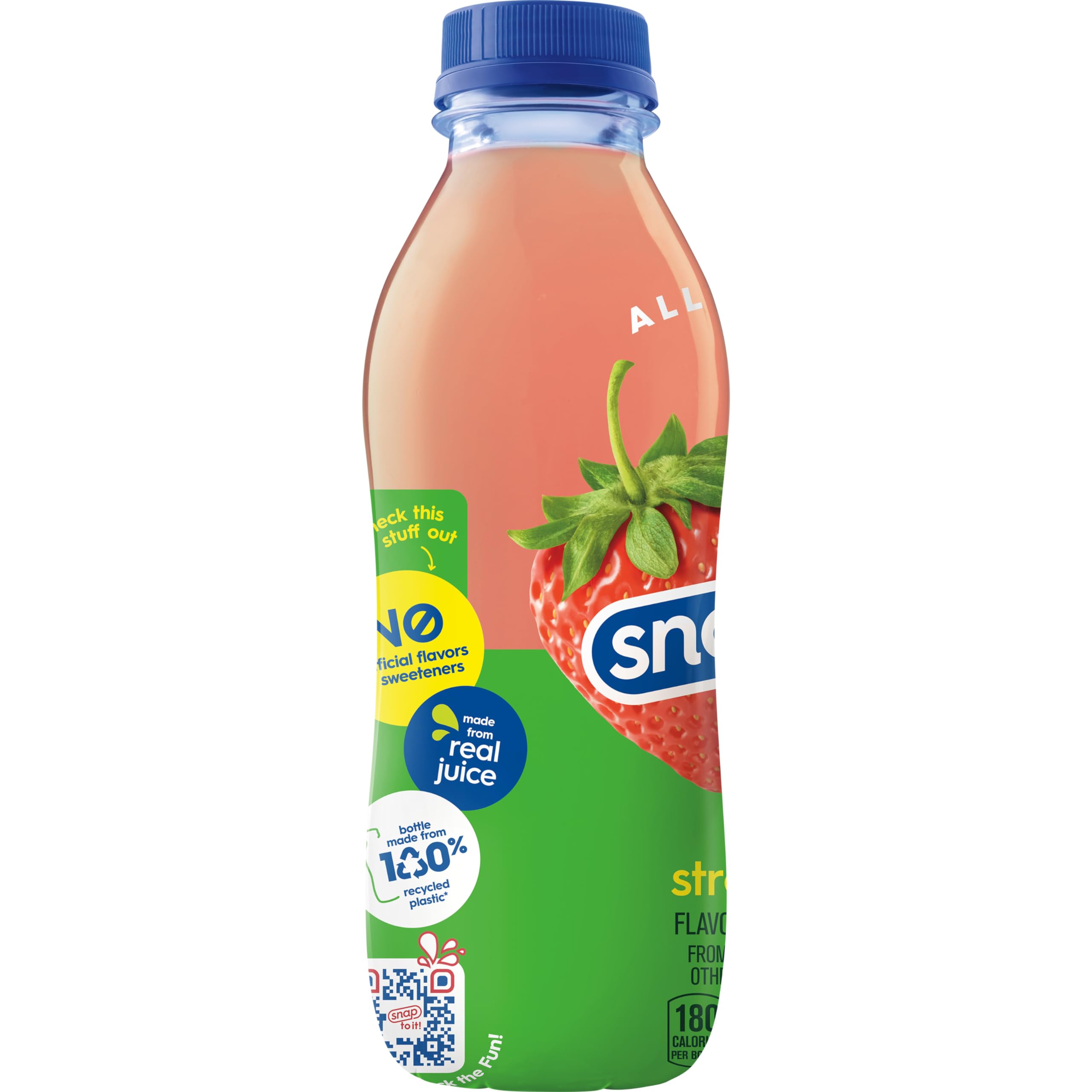 Snapple Kiwi Strawberry bottle cap focus suggests convenient, resealable refreshment.