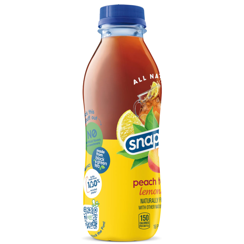 Snapple Peach Tea Lemonade on road trip, convenient grab-and-go.