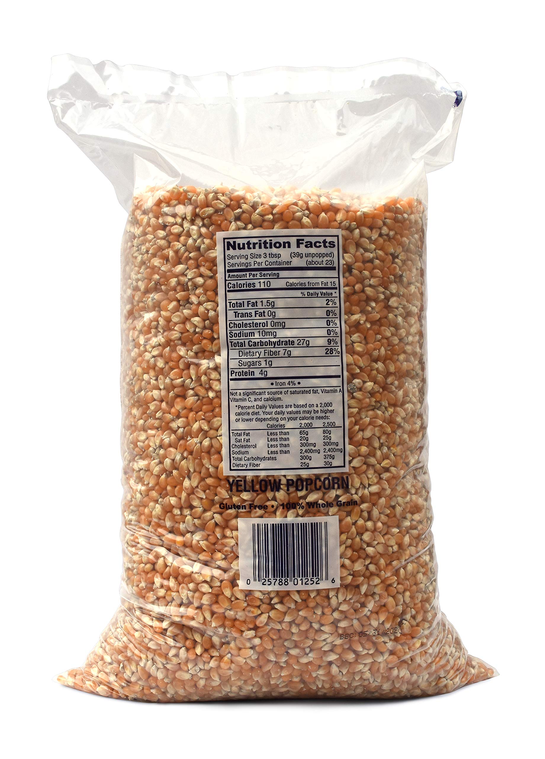 SNAPPY yellow kernels pouring into a popper to start a fresh batch.