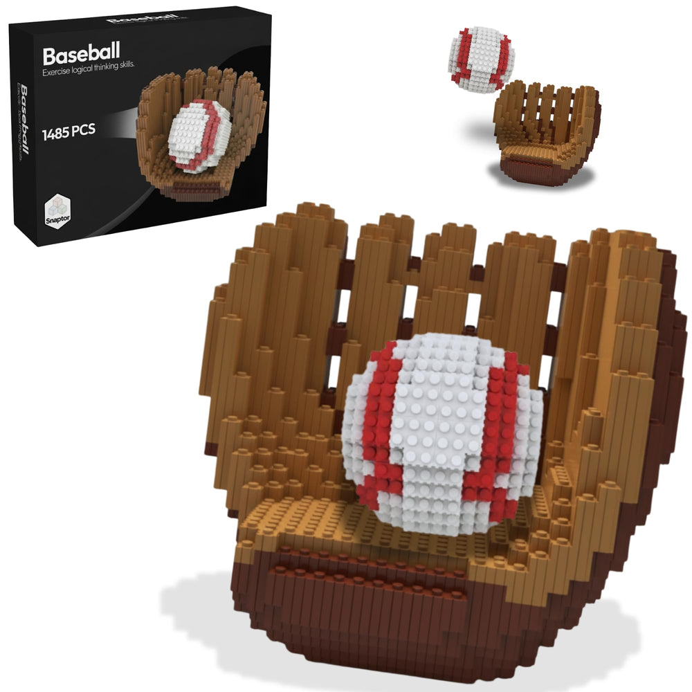 Snaptor baseball 3D building ball component for interactive model building and display