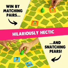 Snatching Pears players snatching action highlights quick reflexes during play.