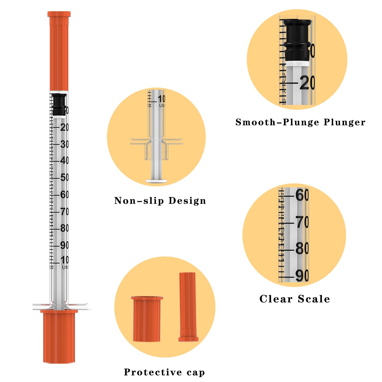 A 30-pack display of Sndedi U-100 syringes ensures quick supply.