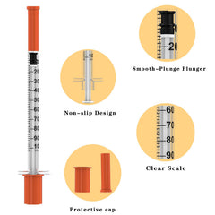 A 30-pack display of Sndedi U-100 syringes ensures quick supply.