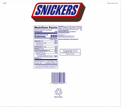 Snickers bars for restaurant display promotes quick customer satisfaction