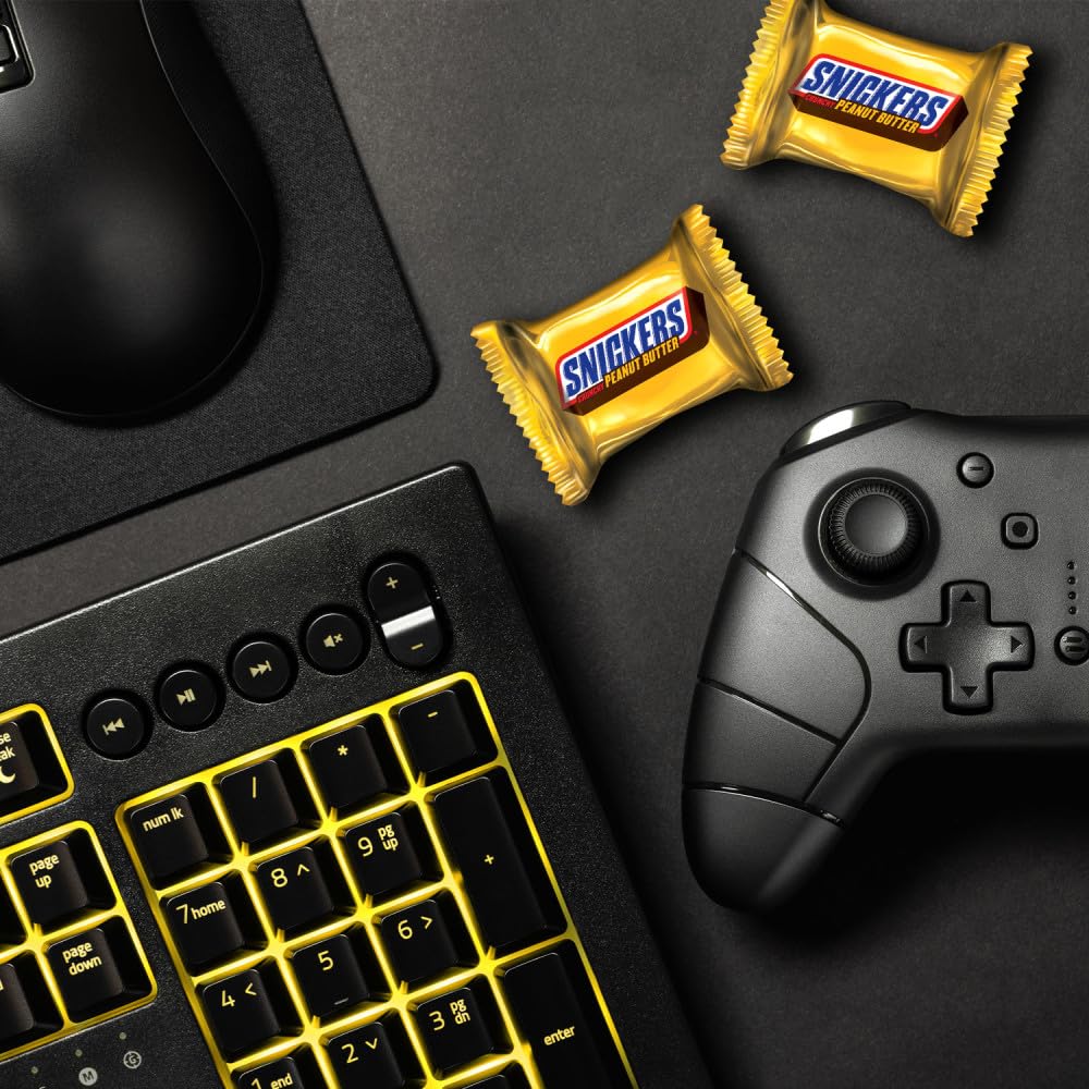 Snickers Fun Size bar topping for ice cream delight.