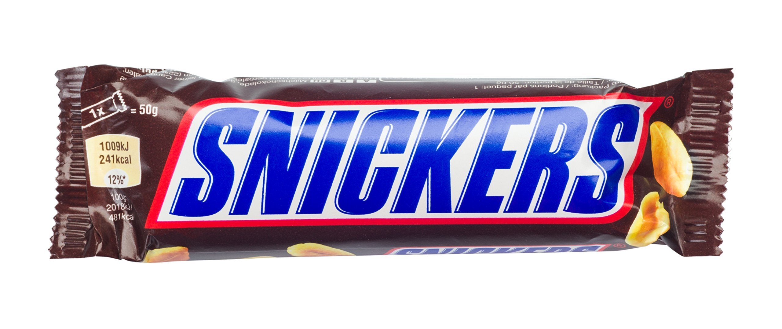 Snickers gluten-free milk chocolate bar suitable for gluten-free menus