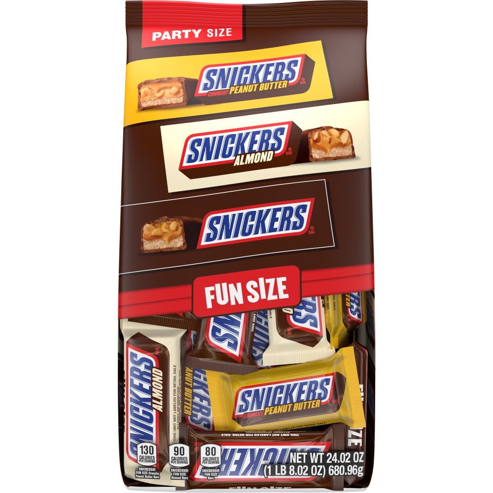 Snickers variety pack bulk bag showcases favorites for parties and gatherings.