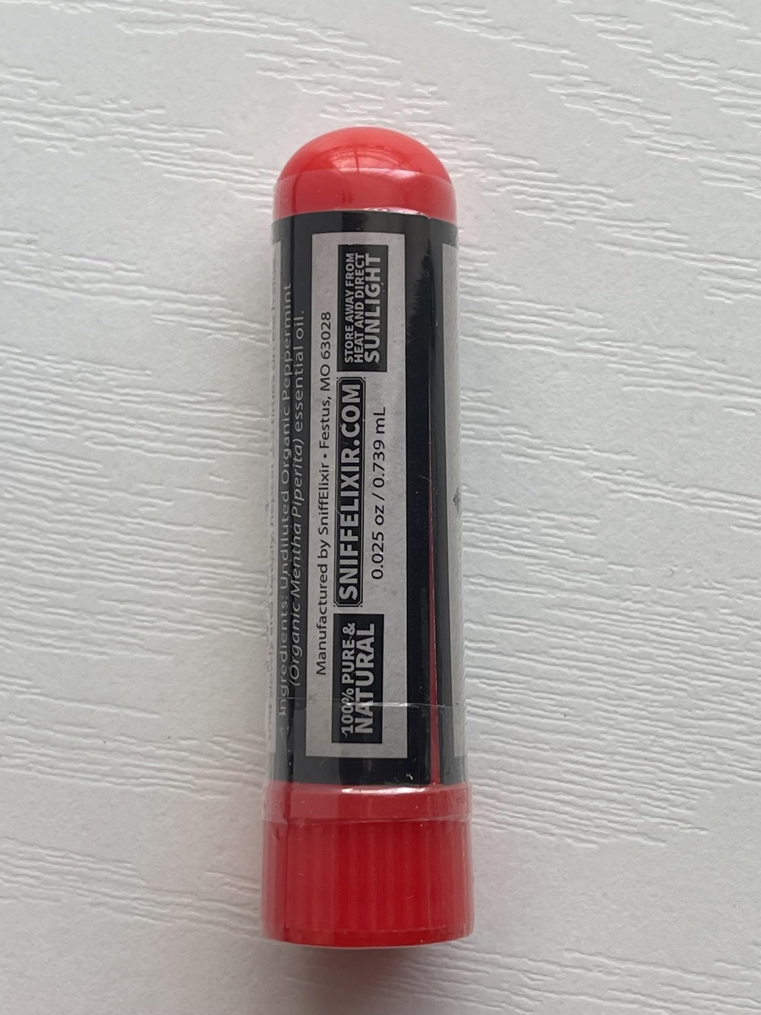 Gift-ready SniffElixir peppermint inhaler packaging