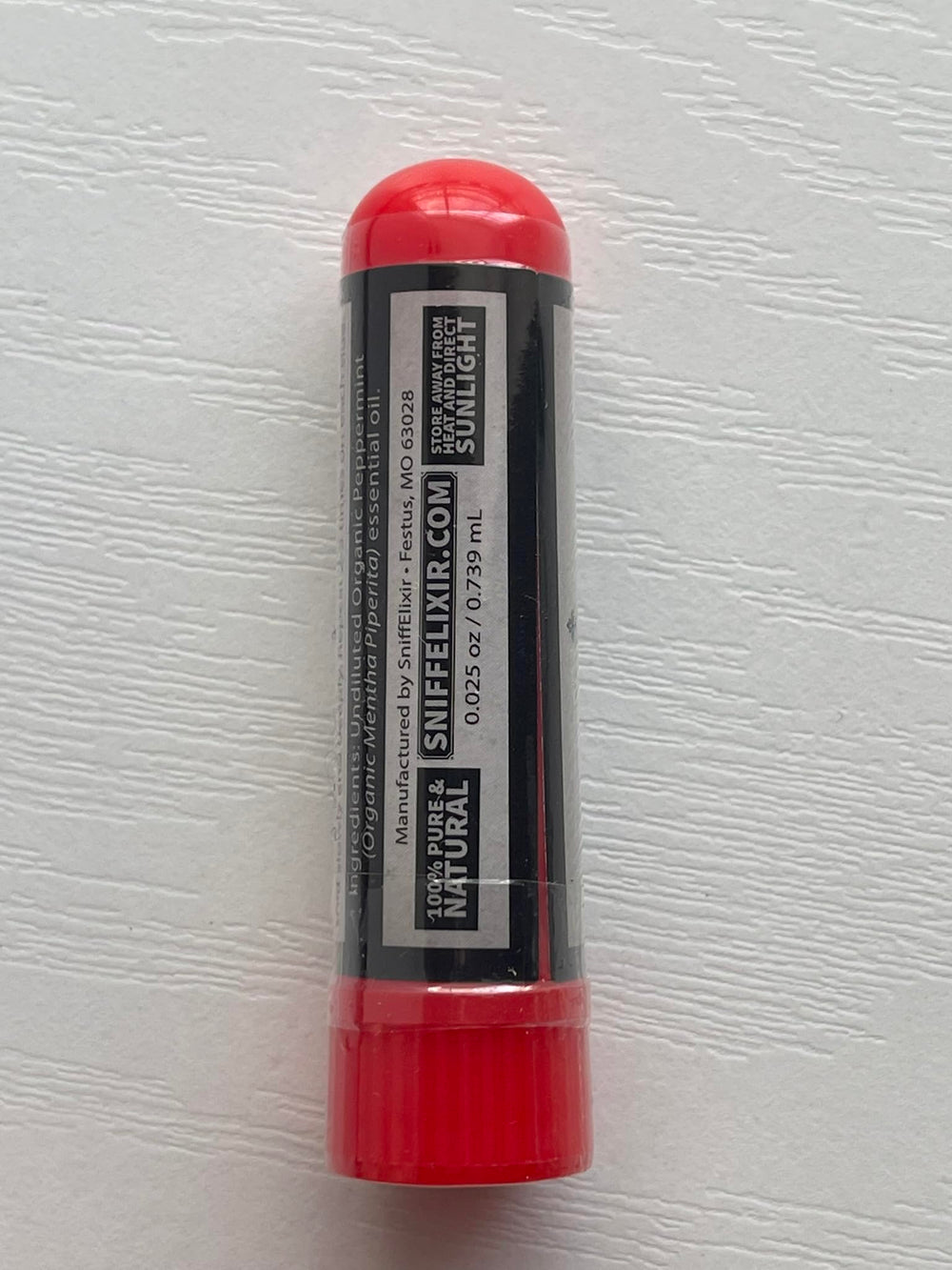 Gift-ready SniffElixir peppermint inhaler packaging