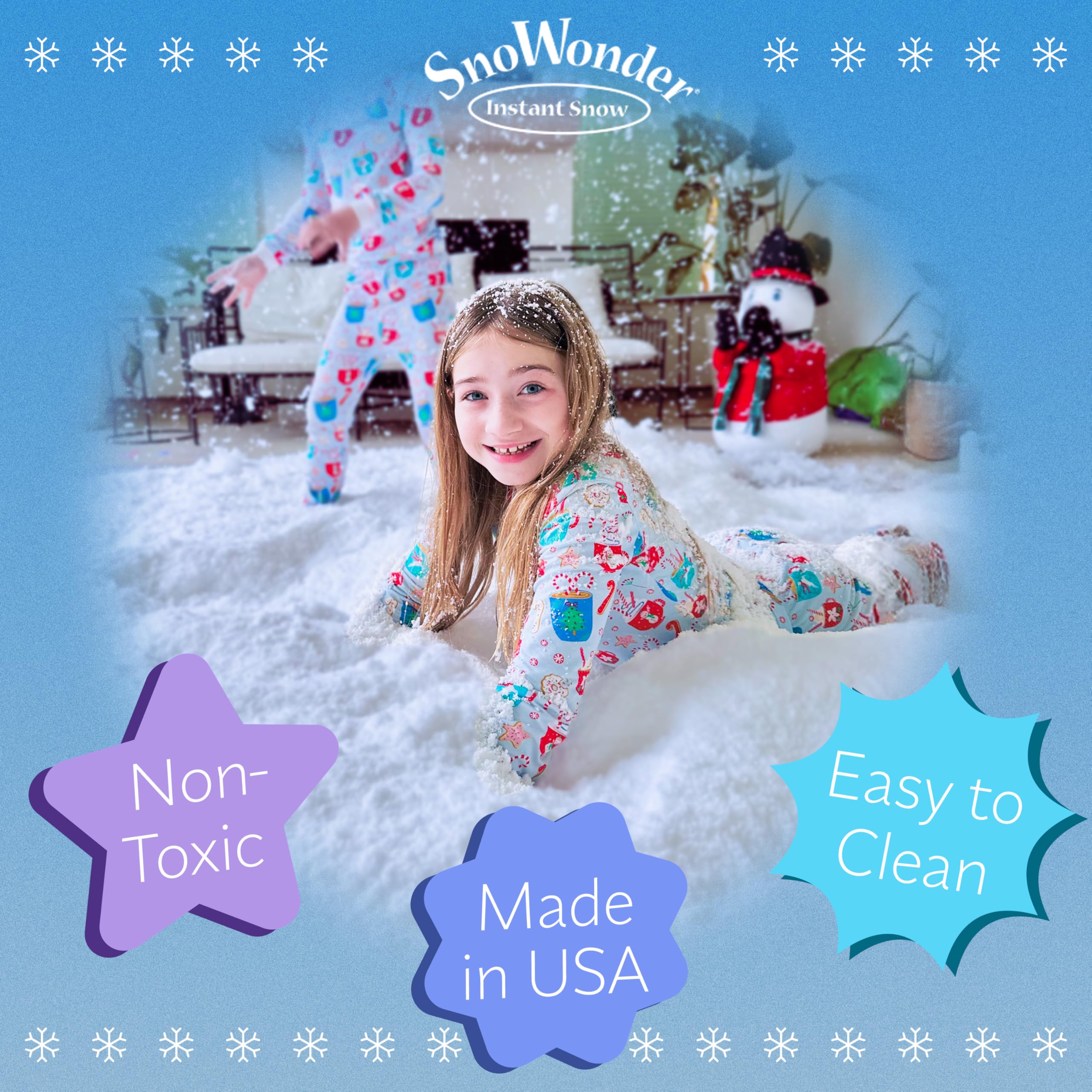 Snowonder cloud slime prep with snow for a tactile, squishy texture.