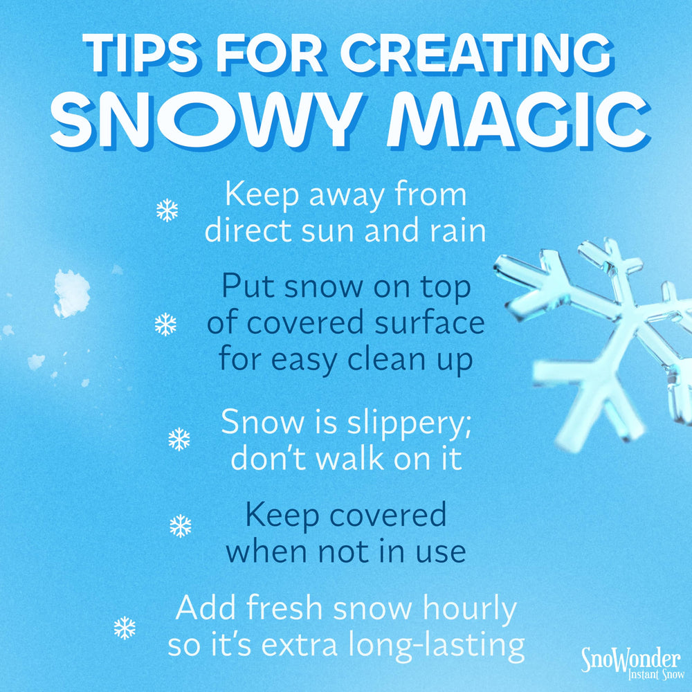 Snowonder made-in-usa snow shown as safe, American-made material.