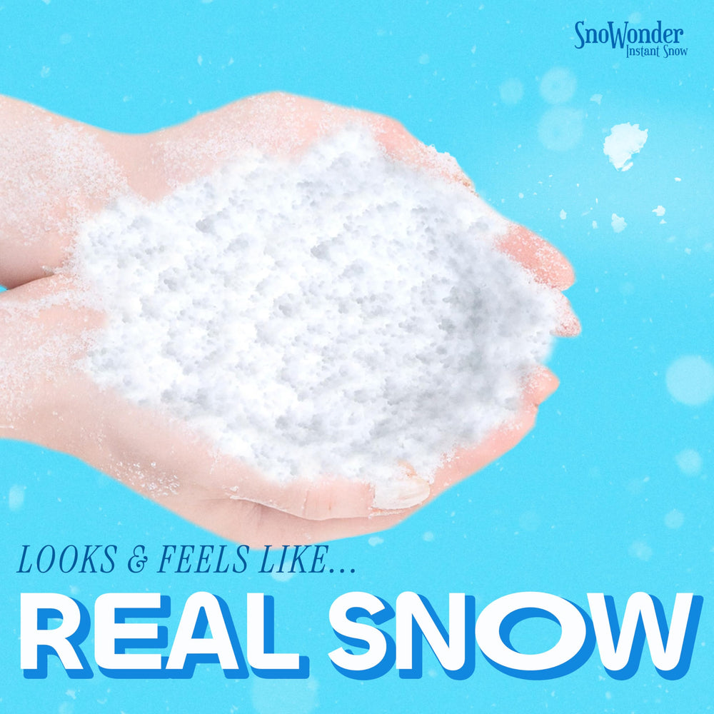 Snowonder party-favor snow ready for hands-on event fun.