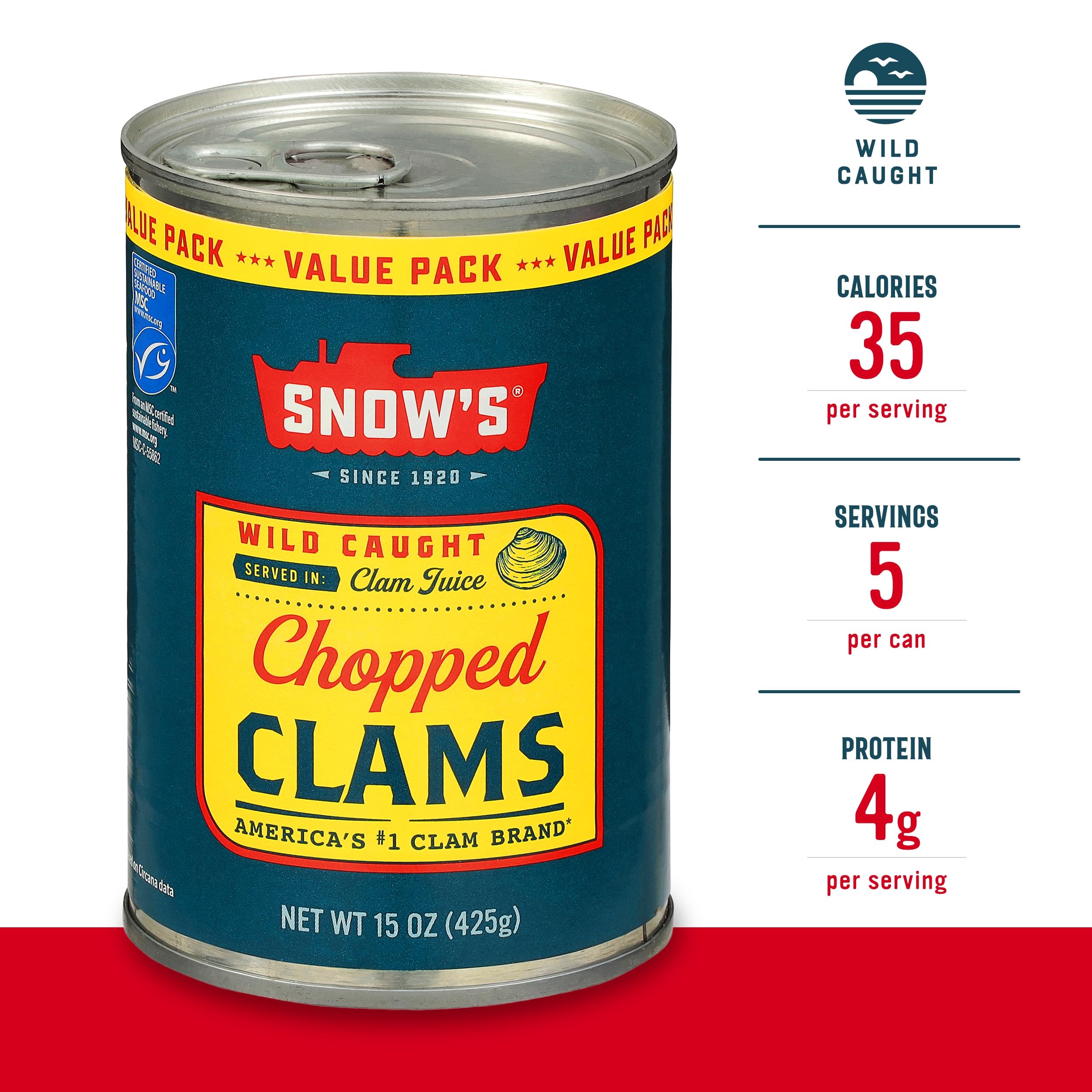 Snow's chopped clams in chowder dish bring tender morsels and natural sweetness.