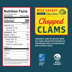 Snow's chopped clams in soup and stews elevate meals with hearty seafood bites.