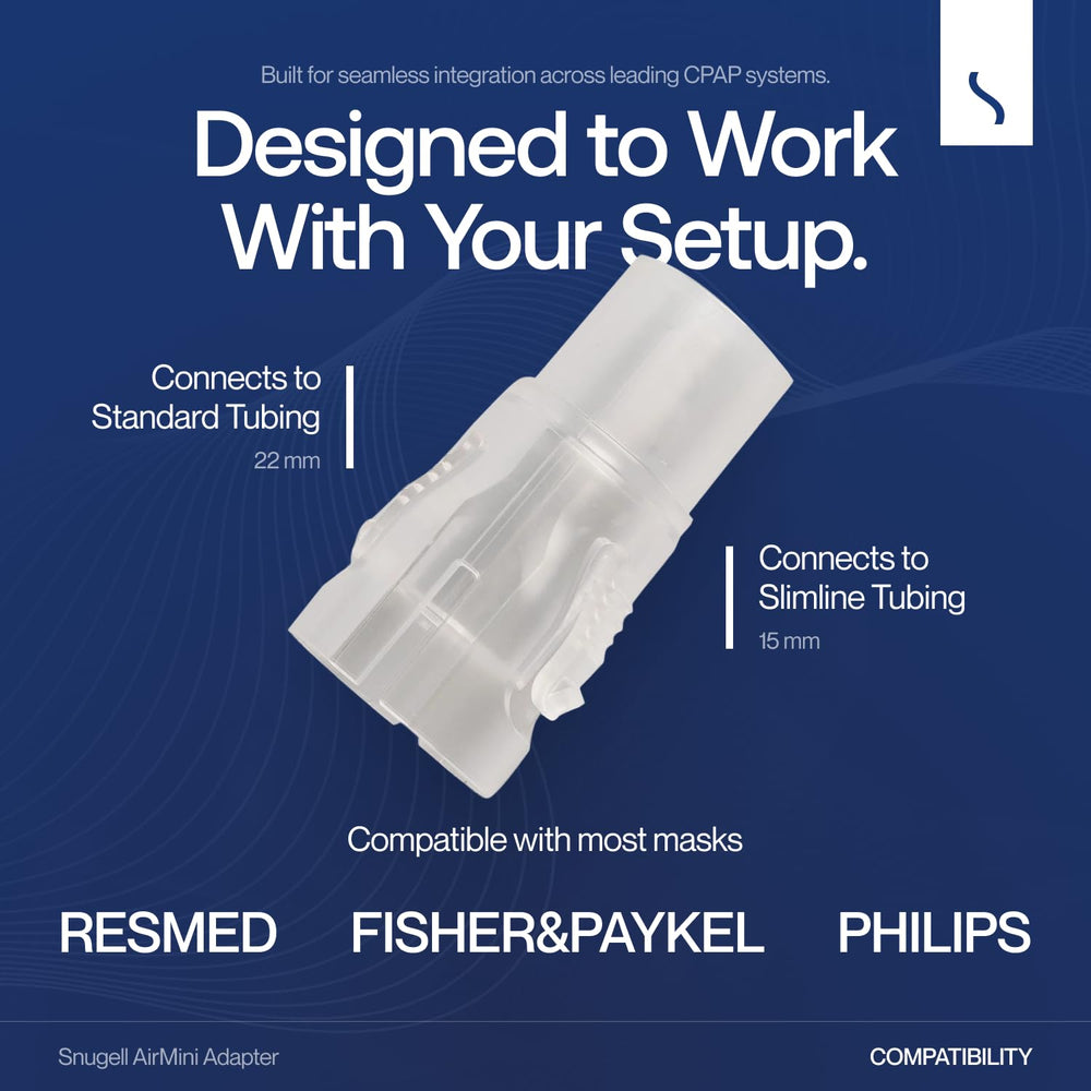 Snugell AirMini adapter with comfort grip delivers leak-free connection.