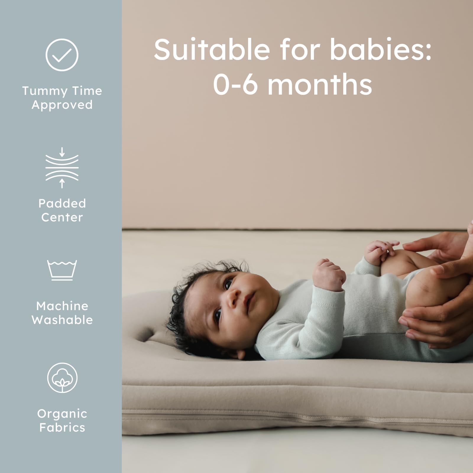 Snuggle Me Lounger Curve 1.9-inch sides, safe shape with freedom of movement.