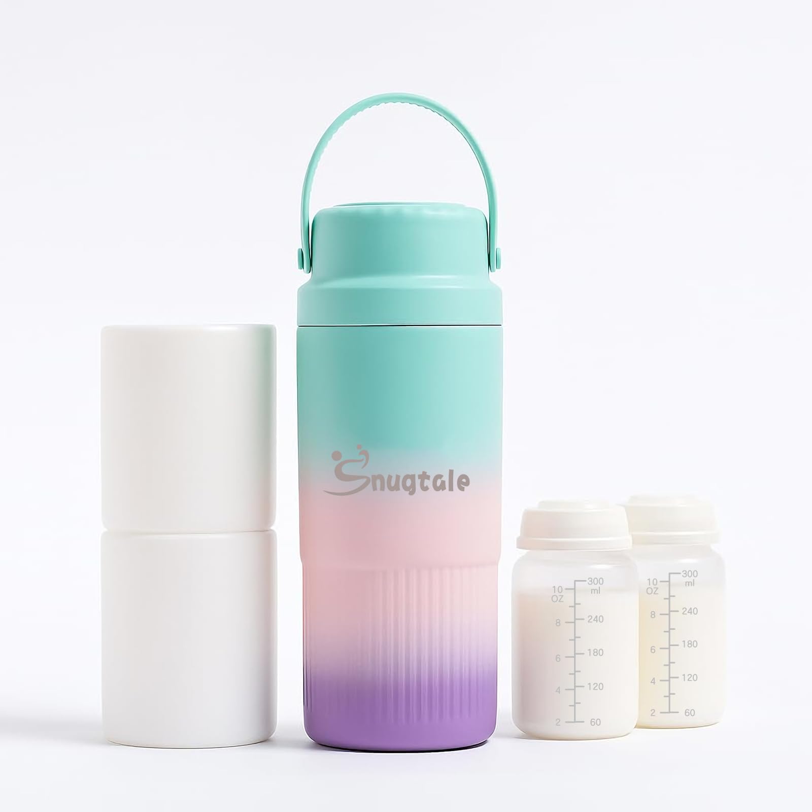 Snugtale 22oz portable cooler bottle for on-the-go milk cooling.