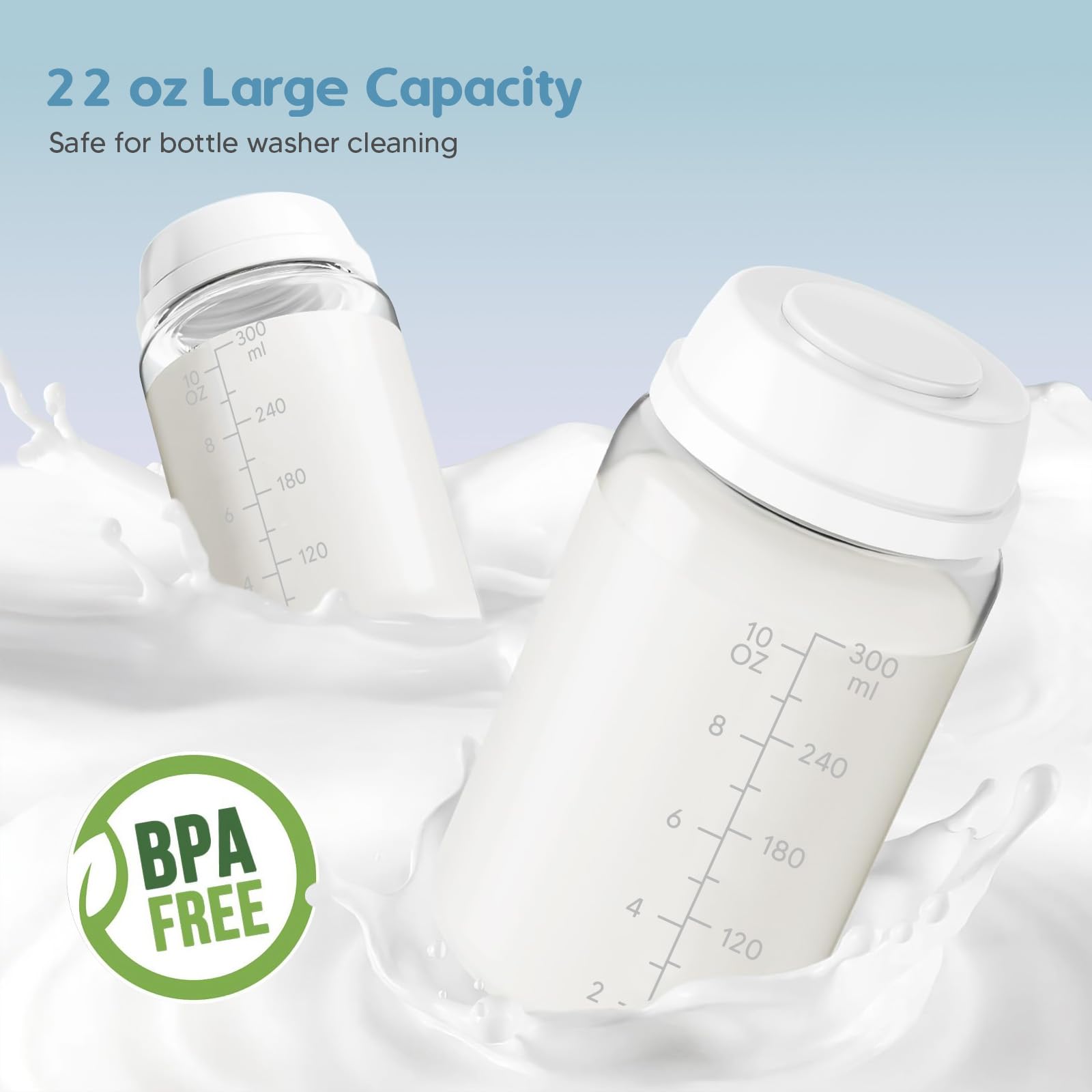 Snugtale bottles feature measurement marks for portion planning.
