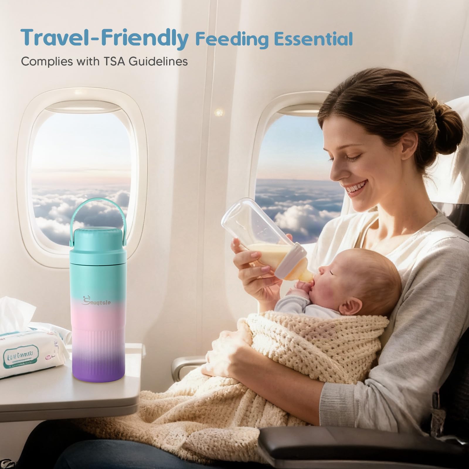 Snugtale travel-friendly milk cooler designed for trips and outdoor use.