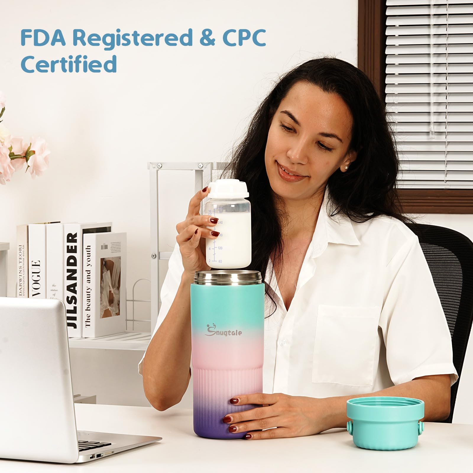 Snugtale includes two BPA-free 10oz bottles for flexible feeding sessions.
