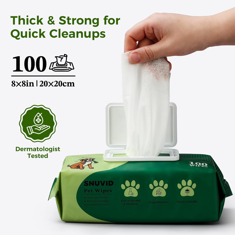Snuvid dog wipes lid closed for easy, ready-to-use grooming sessions