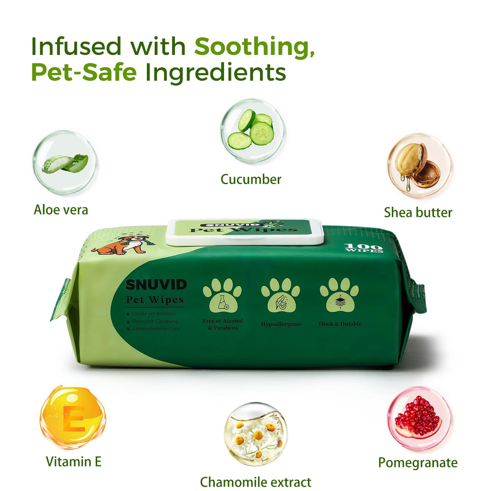 Snuvid dog wipes textured pad for thorough cleaning