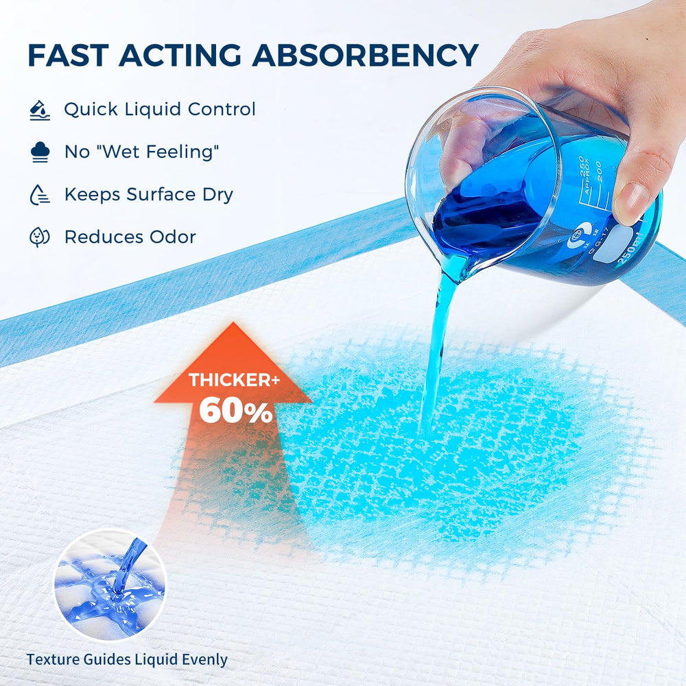 Snuvid XXL underpads waterproof back demonstrates leak-proof protection.