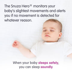 Snuza Hero green indicator confirms detected movement in real time.