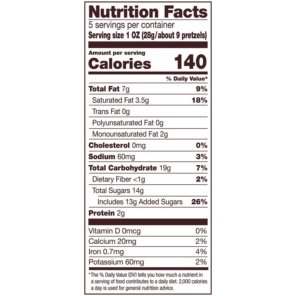 Closeup of Snyder's Milk Chocolate Pretzel Rounds showing crispy texture and creamy chocolate