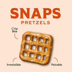 Snyder's Gluten Free Snaps on a plate, perfect for sharing