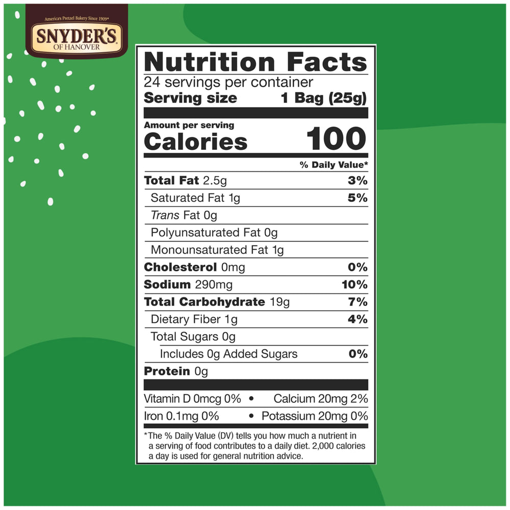 Snyder's gluten-free pretzel sticks with a dipping idea, perfect with hummus or cheese.
