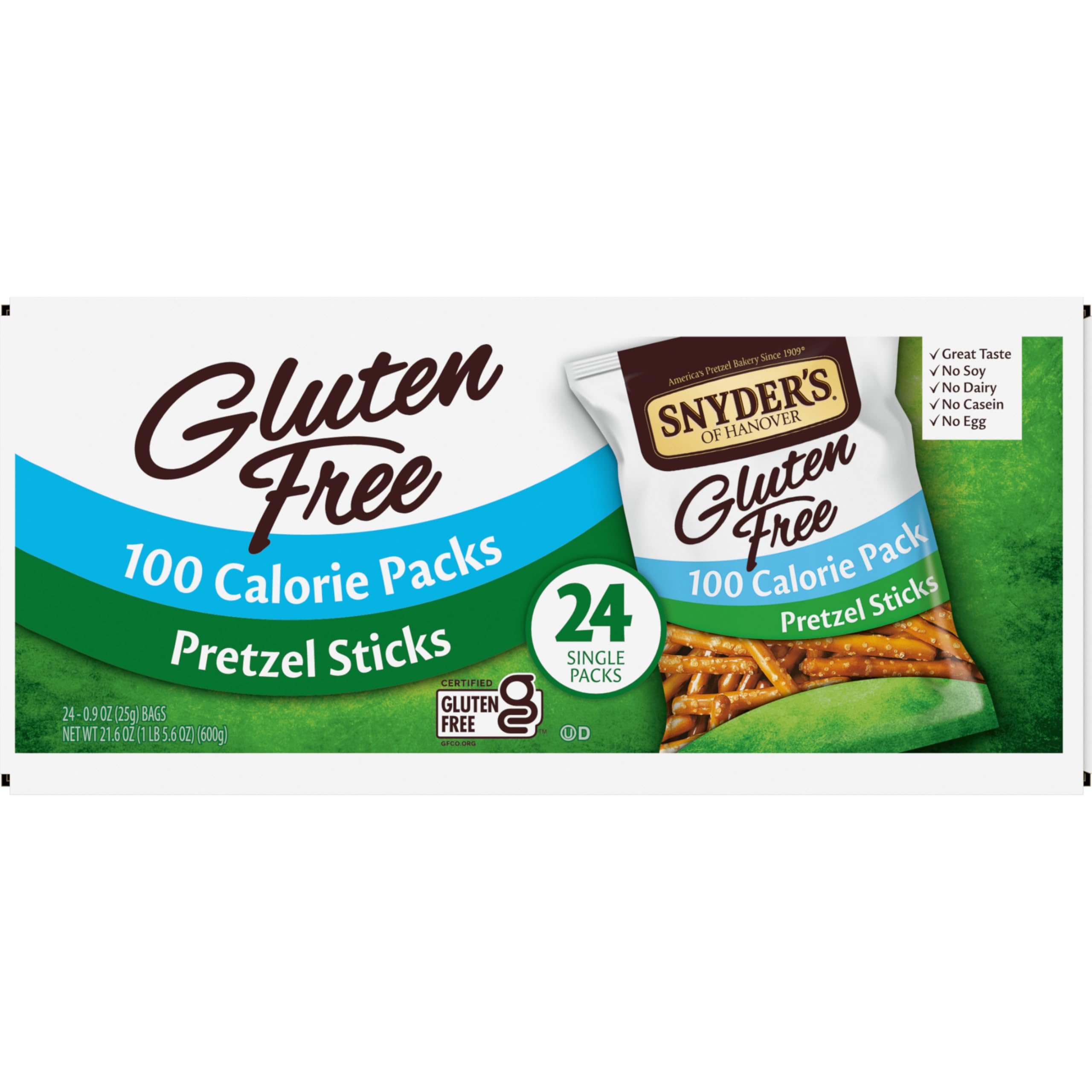 Snyder's gluten-free pretzel sticks are great solo or with dips for gluten-free meals.