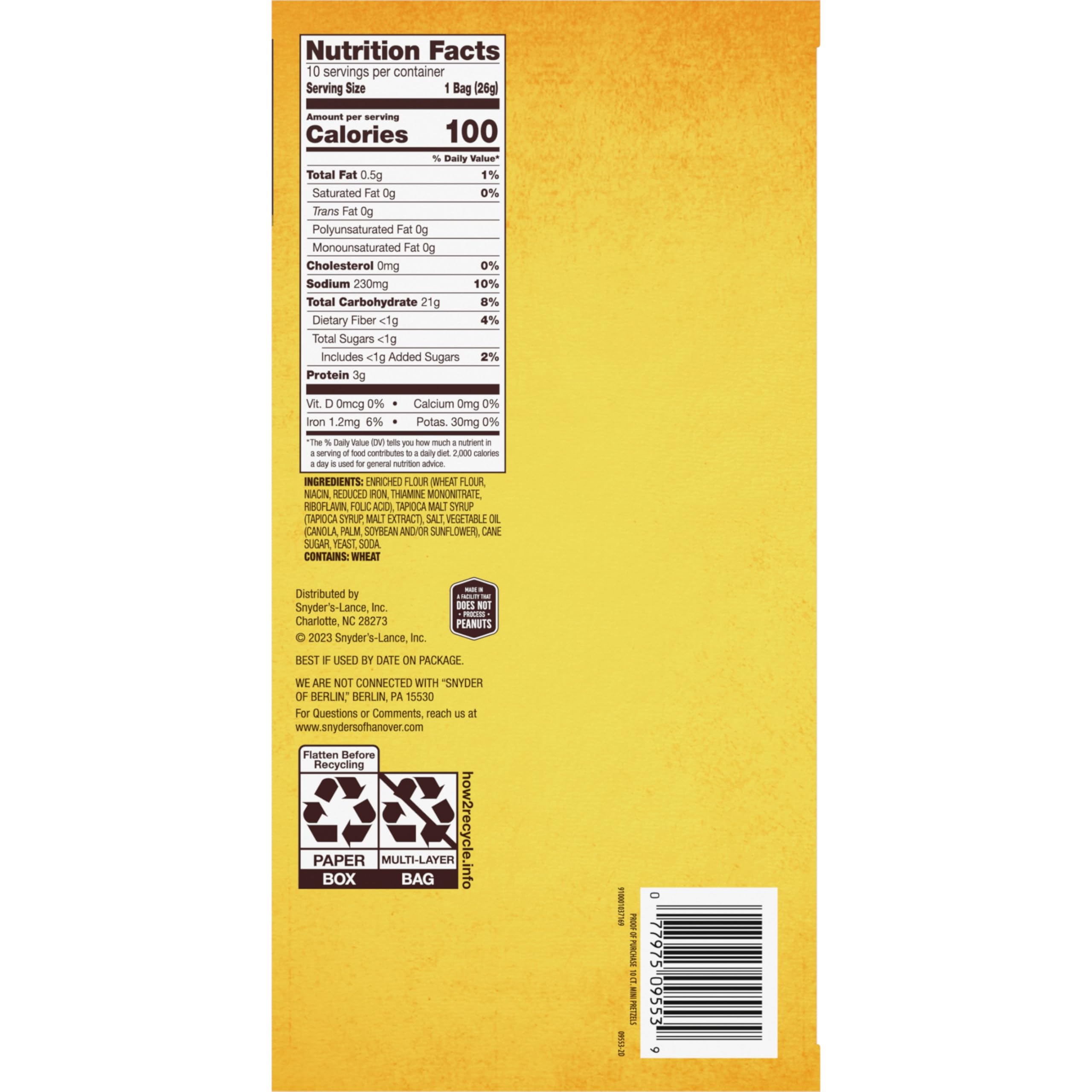 Snyder's mini pretzels enjoyed on-the-go—great for school, office, or travel.