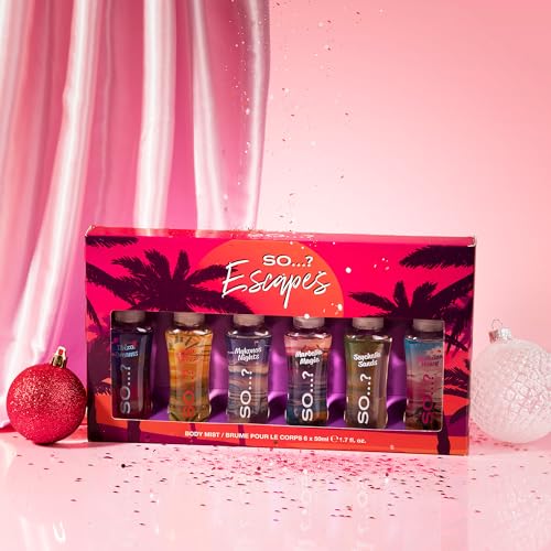 So...? Escapes lifestyle shot — versatile fragrance collection for varied moods.