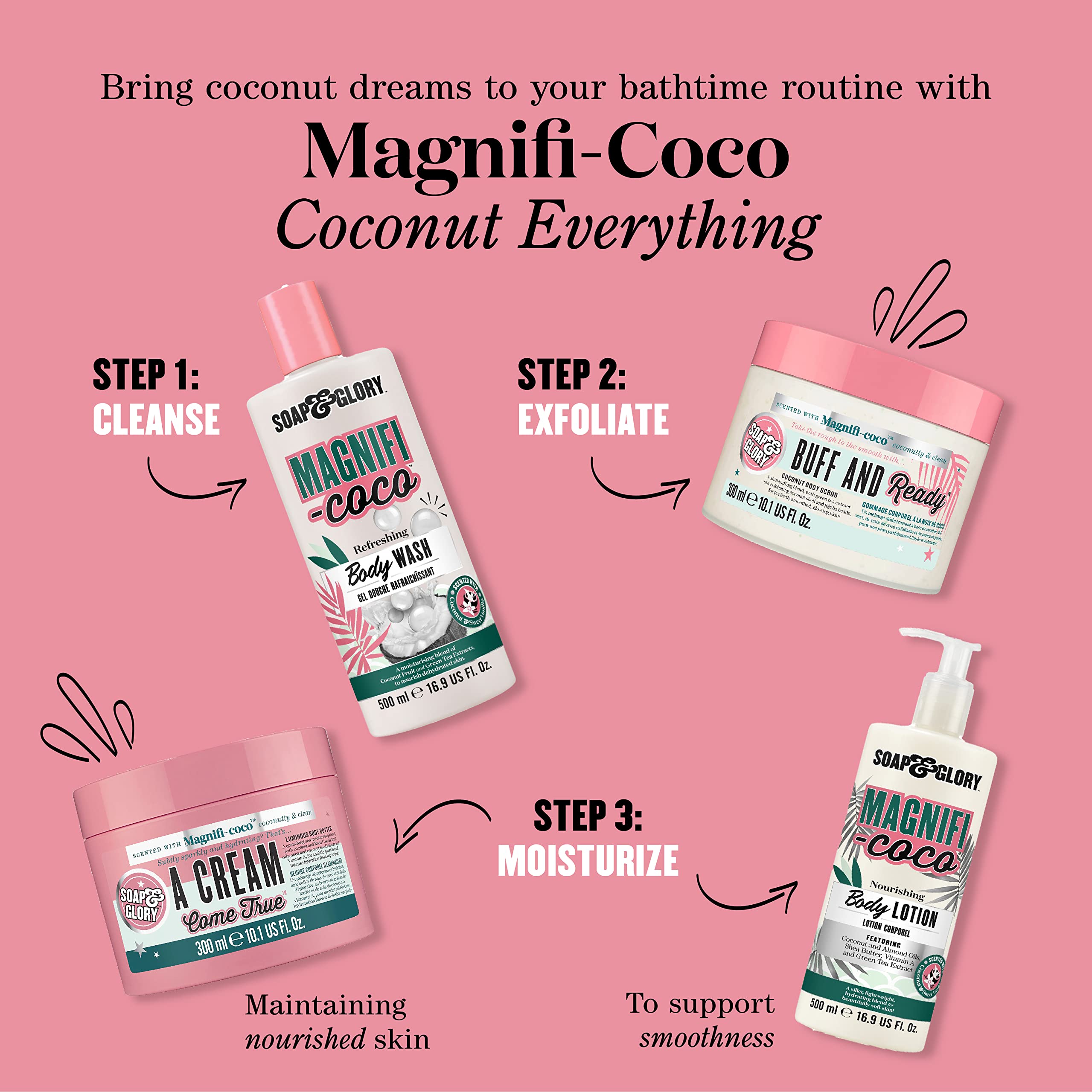 Soap & Glory Magnifi-Coco shea-butter-rich texture close-up conveys deep hydration