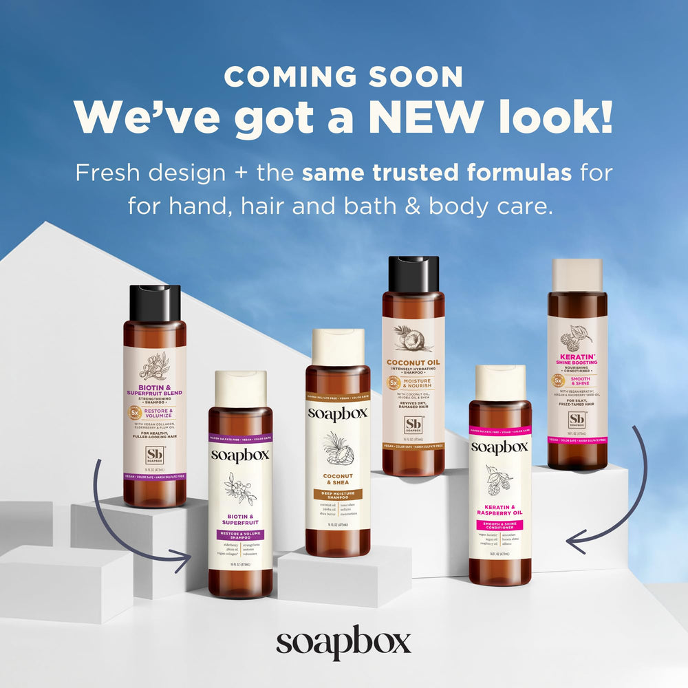 Soapbox Mane Tamer packaging made with eco-friendly materials.