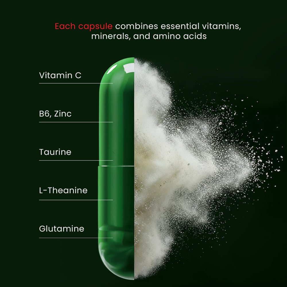 SOB+R amino acids like L-Theanine signal mood stability benefits.